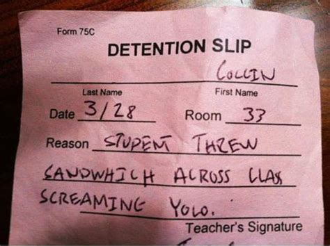 random funniest detention slips ever issued best random tools