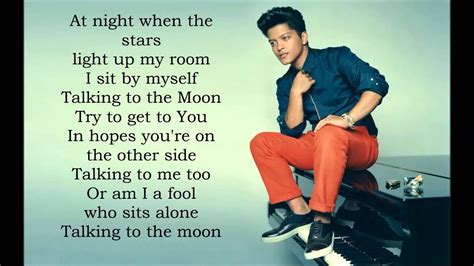Bruno Mars Talking To The Moon Letra Youtube