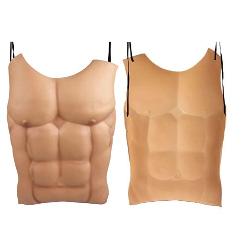 Halloween Funny Decoration Fake Muscle Men Belly Chest Skin Eva Foam Fake Chest Fake Belly For
