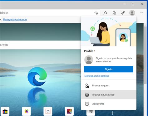 Kids Mode In Microsoft Edge