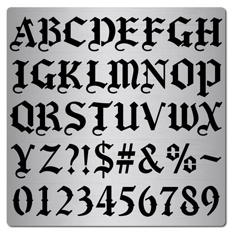 Buy Gorgecraft 63 Inch Metal Gothic Font Lettering Stencil Stainless