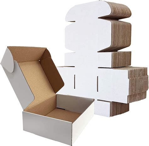 Jp Rlavbl 小型配送ボックス 7x5x2 ホワイト 段ボール箱 25パック 文房具・オフィス用品