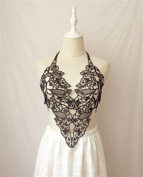 Sexy Black Lace Vest Gothic Lace Top Dress Accessory Etsy