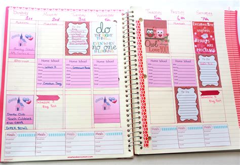 Diy Planner From A Notebook Weekly View Diy