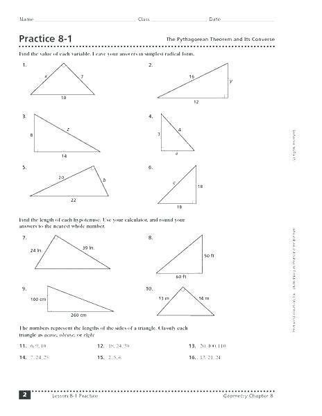 Hypotenuse leg theorem or hl theorem, states that 'if the hypotenuse and one leg (leg of triangle refers to a side other than the hypotenuse) of a resources on this page helps you learn more about the hl theorem, and its application. Pythagorean Theorem Worksheet | Pythagorean theorem worksheet, Pythagorean theorem, Theorems