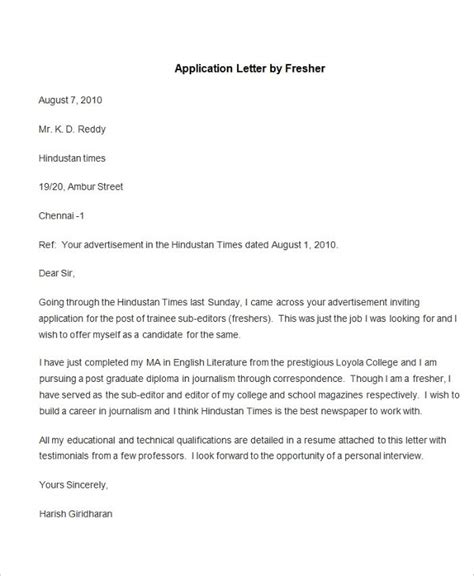 application letters   format