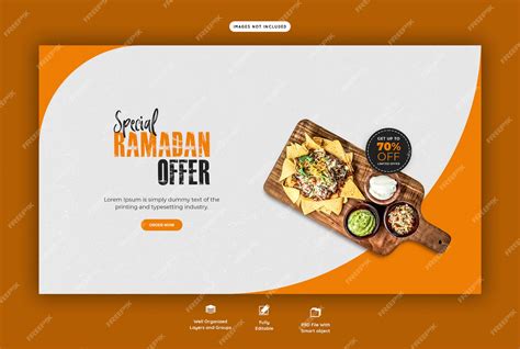 Premium Psd Special Ramadan Food Landing Page Template