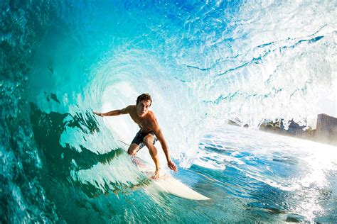 Image Men Surfing Athletic Waves Water 2560x1706