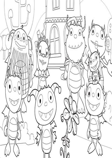 Disney Henry Hugglemonster Coloring Pages Sketch Coloring Page