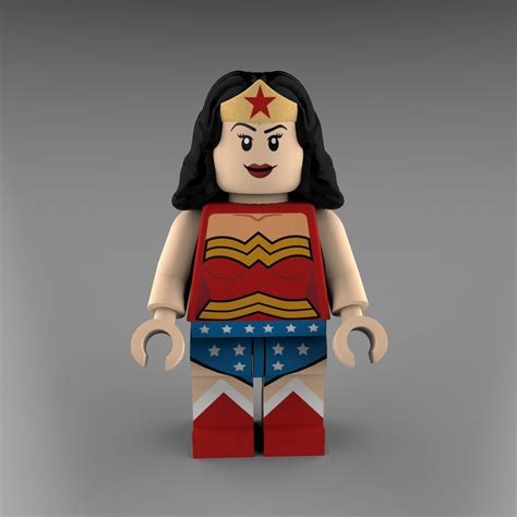 Wonder Woman Lego 3d Model Max Obj 3ds C4d Lwo Lw Lws Ma Mb