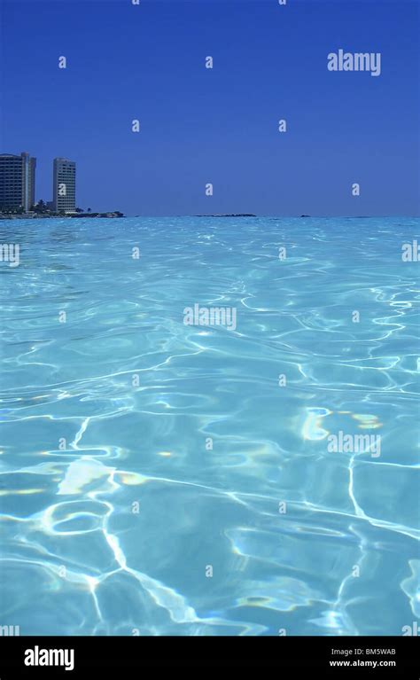 Beautiful Beach Cancun Caribbean Stock Photo Alamy
