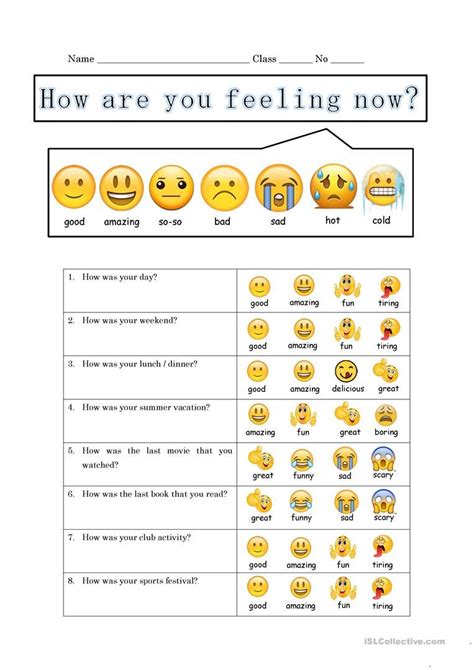 Identify Emotions Worksheets