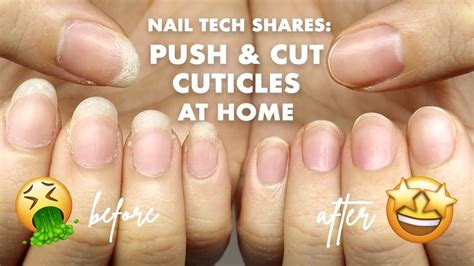 How To Push Cut And Clean Cuticles At Home Tips By A Nail Tech Youtube
