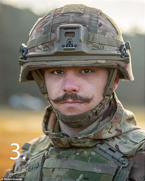 Lip Servicemen Welsh Guards Compete To Be Crowned Winner Of The Moustache On Parade Daily