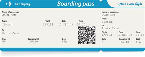 South West Airlines Boarding Pass Printable