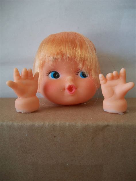 Super Rare Large Vintage Japan Plastic Vinyl Baby Doll Face Peek A Boo