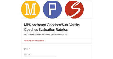 Mps Assistant Coachessub Varsity Coaches Evaluation Rubrics