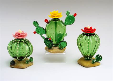 Cactus Perfume Bottle By Garrett Keisling Art Glass
