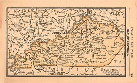Map Of Kentucky By Rand Mcnally Co 1887 Art Source International Inc