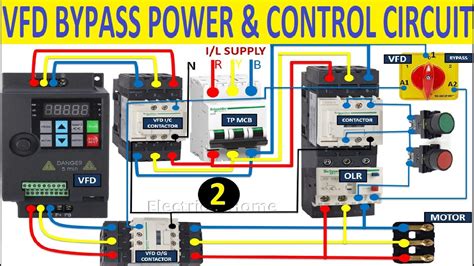 Vfd Bypass Starter Power Control Circuit Vfd Vfd Bypass With Dol Starter Motor Youtube