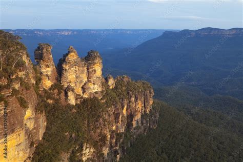Three Sisters Rock Formation Blue Mountains Australia Stock Foto