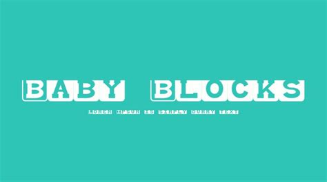 Baby Blocks Font Download Free For Desktop And Webfont