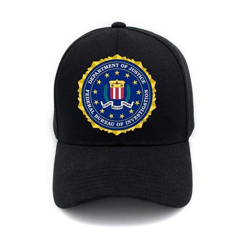 Summer Mens Backsnap Caps Fbi Embroidered Sports Hat Casual Fashion