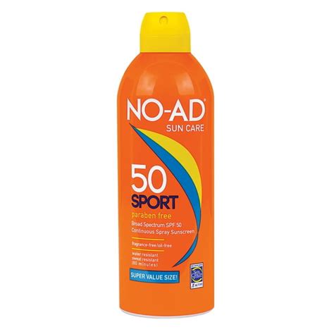 No Ad Sport Continuous Spray Sunscreen Spf 30 87 Oz Pack Of 3
