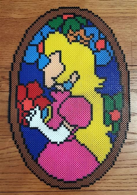 Super Mario 64 Peach Window Perler Nerdy Perler Beads Pattern Perler