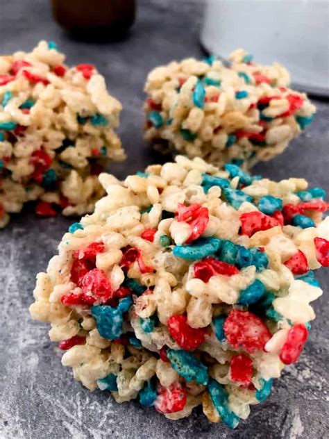 Red White And Blue Rice Krispie Treats Recipe Diaries