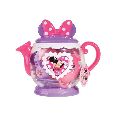 Disney Teapot Play Set Minnie Mouse Bow Tique Lavender With Pink