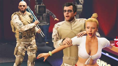 GTA 5 ARMY Trevor And Michael Saving Tracey With His ARMY ARMY