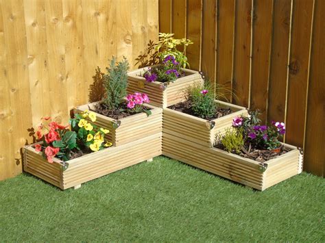 Plant Care Supplies Soil And Accessories Step Planter Wooden Decking