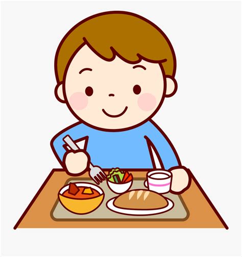 What do you have for breakfast? Food Eating Lunch Child Clip Art - Child Eating Dinner ...