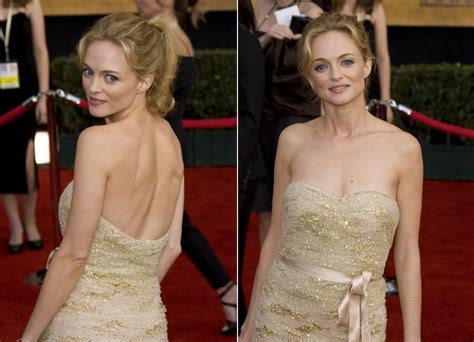 Heather Graham Wearing Hair Styled Up With Cascading Curls And Giving