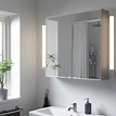 ENHET Mirror cabinet with 2 doors, grey, 80x17x75 cm - IKEA