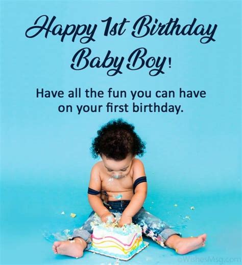 Happy 1st Birthday Boy Wishes Quotes Messages Status And Images The