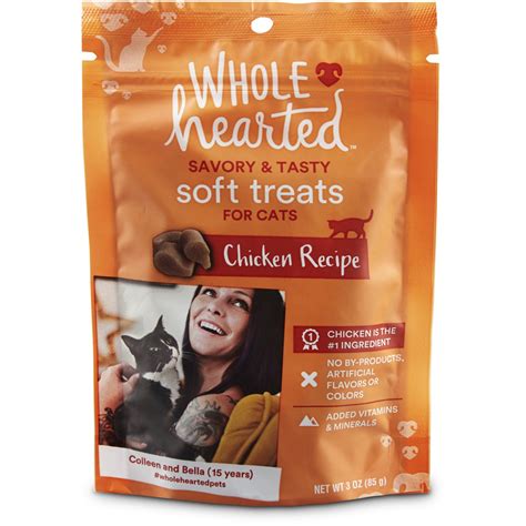 Homemade cat treats are a fun way to show your cats how much you love them! WholeHearted Savory & Tasty Soft Cat Treats - Chicken ...