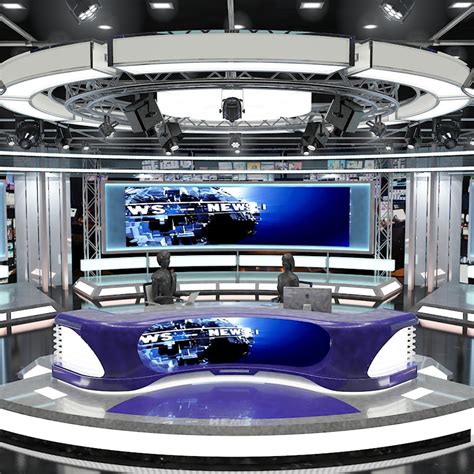 3d Virtual Tv Studio Sets Collection Vol 13 8 Pcs Design Cgtrader