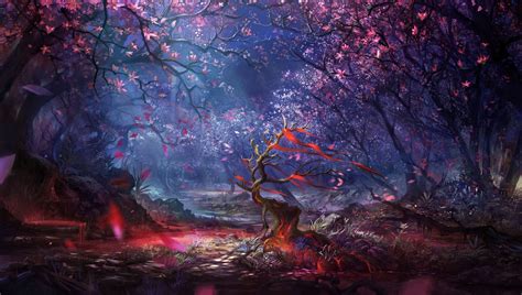Big Type Fairy Tale Forest Painting Aljanh Digital Art