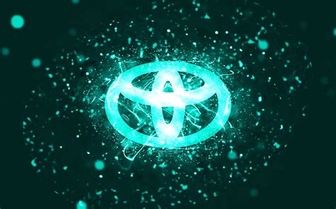 Toyota Turquoise Logo Turquoise Neon Lights Creative Turquoise