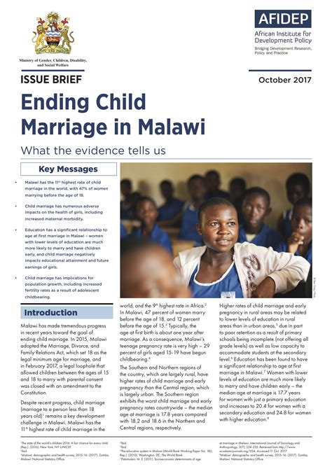 Ending Child Marriage In Malawi What The Evidence Tells Us African