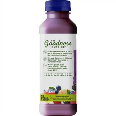 Naked Juice Plant Protein Blueberry Banana Juice Smoothie Fl Oz Frys Food Stores