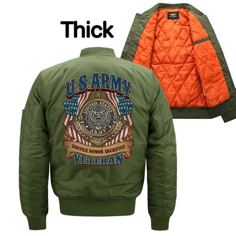 Men Military Jacket United States Army Veteran Winter Warm Thick Coat