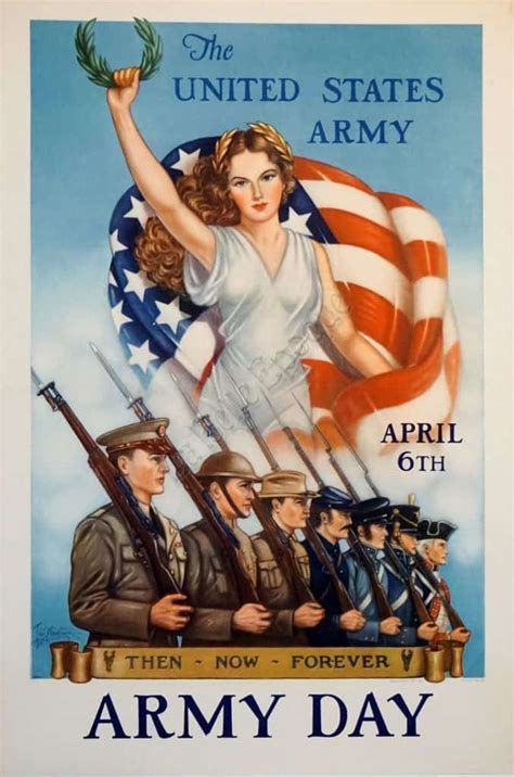 U S Army Vintage Recruitment Poster Army Day By Woodburn