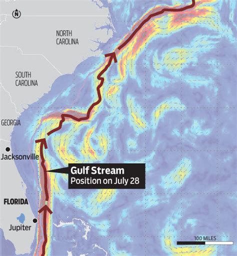 Gulf Stream Map Florida Map Vector