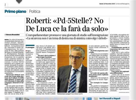Intervista Corriere Del Mezzogiorno 16 Novembre 2019 Franco Roberti