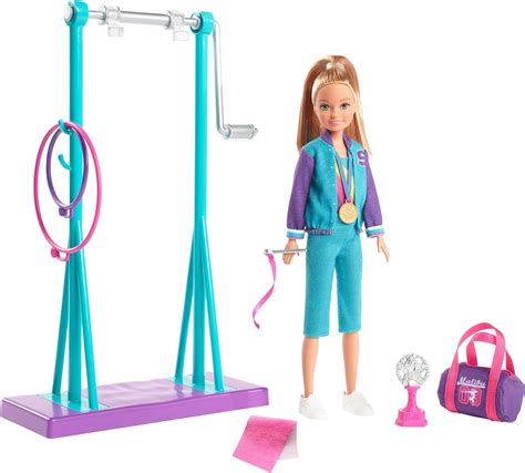 barbie team stacie doll gymnastics playset with accessories au toys and games