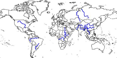 World Rivers Map Printable Efl 20 Resources World River Map Shows