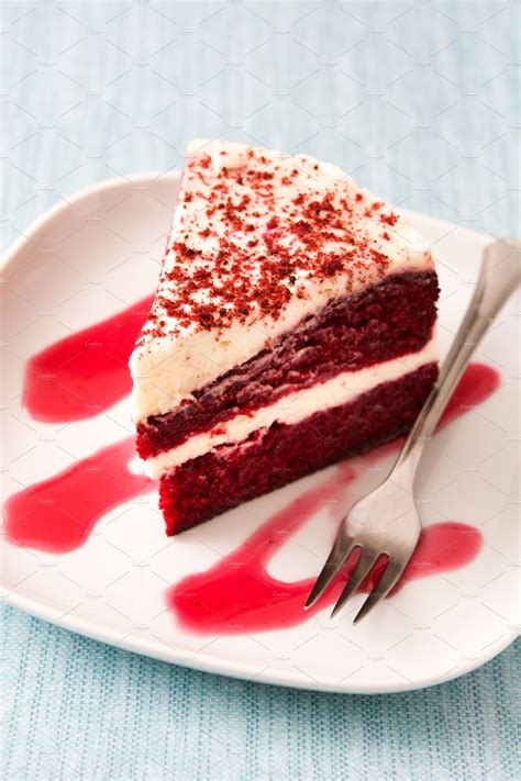 Red Velvet Cake Slice High Quality Food Images Creative Market